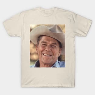 Ronald Reagan Iconic - With Canvas Effect and Daub Effect T-Shirt